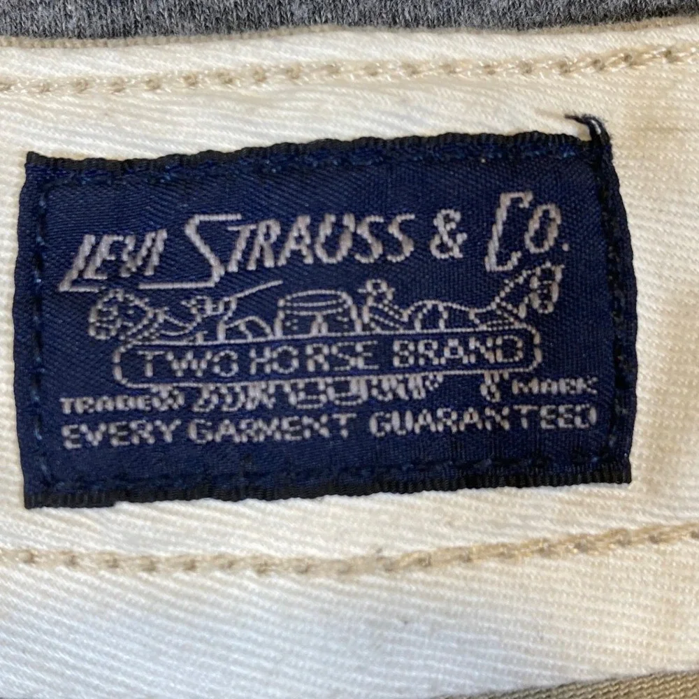 Levi Strauss & Co Mens Khaki Jogger Pants Tan Tapered Elastic Cuff 36‎ X 30
